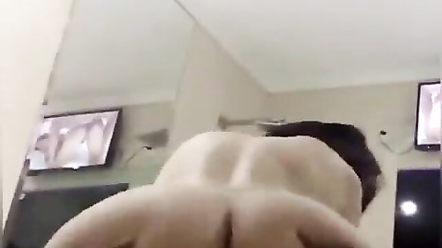 Iara Daher nude back view bent over in mirror amateur scene