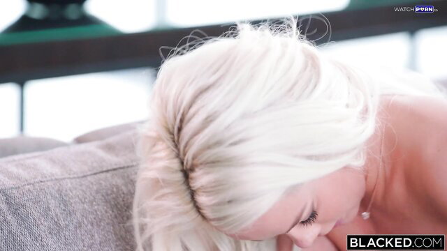 Elsa Jean blonde babe closeup on Blacked, teasing secret BBC facial