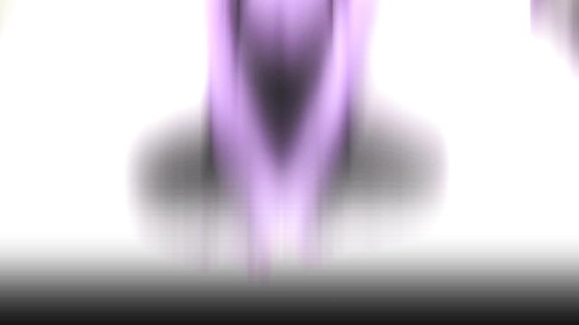 Purple-haired model with glowing neon hair in hot promo tease
