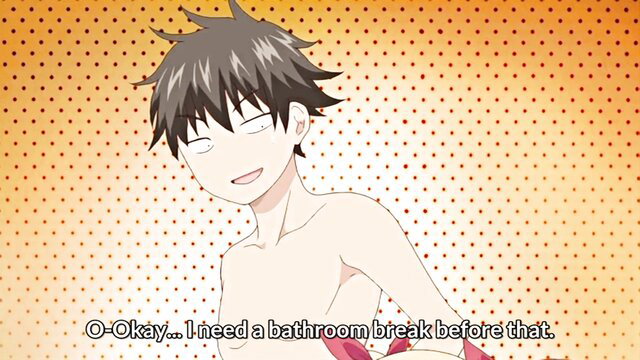 Anime boy nude smiling with blank eyes in Succubus Appli Gakuen hentai
