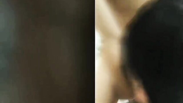 Blurry Asian ladyboy deepthroat with 2 micro penis men in mouth