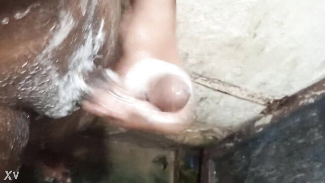 Indian stunner handjobs massive cock with soap in amateur video