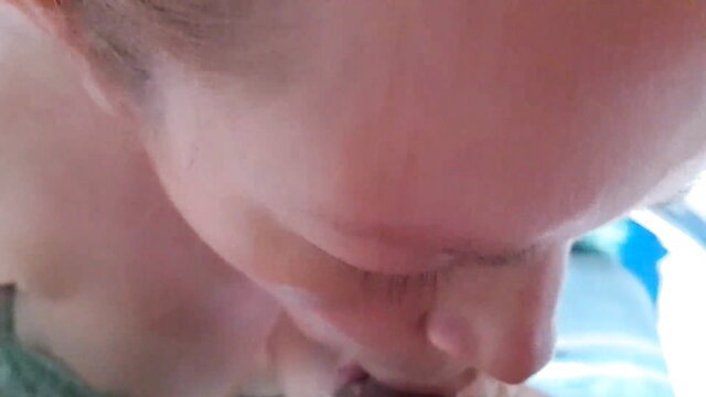 Melissa Alecxander closeup mouth with milk drip, hot oral tease