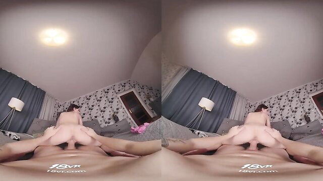 Massy Sweet POV feet fetish sex in bed by 18VR