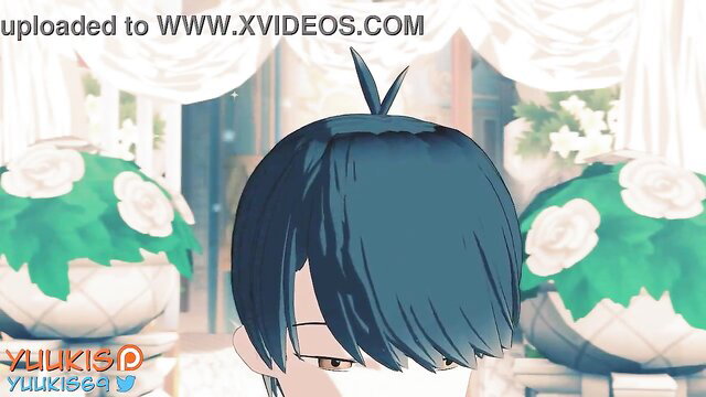 Yuukis cute anime boy closeup in elegant room, NTR hentai thumbnail