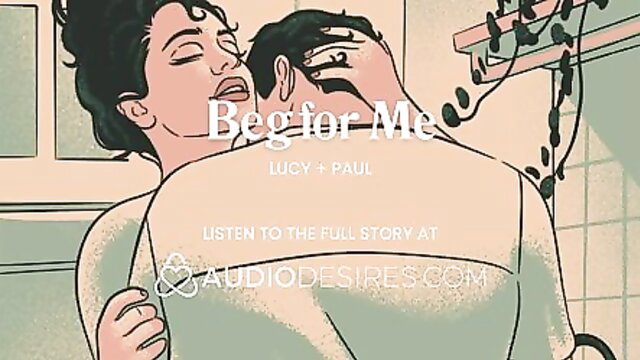 Curvy brunette Lucy embraces man from behind in steamy Beg for Me scene