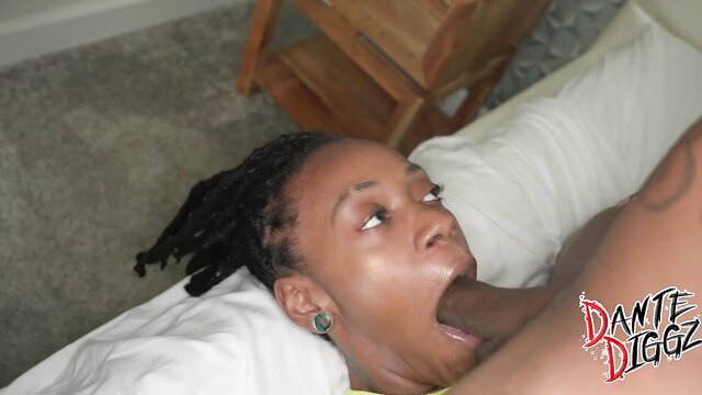 Stormina Storm tha Great deepthroating thick black cock closeup