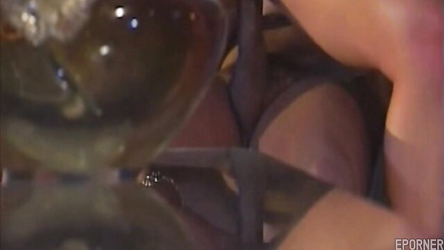 Big Titty Babe in Hot Action with Glass Toy Closeup