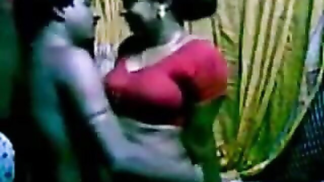 Thick brown skin wifey in red saree blouse pounded missionary