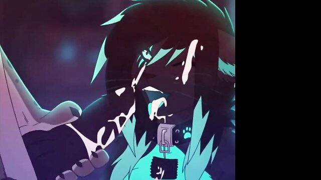 Eipril furry hentai girl deepthroating huge cock cumshot animation