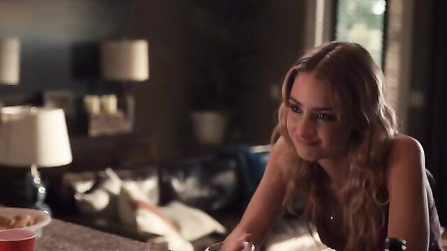 Grace Van Patten blonde smiling sexy in Tell Me Lies hot scene