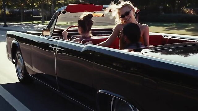 Lily-Rose Depp and Jennie Kim in hot convertible with The Weeknd - The Idol
