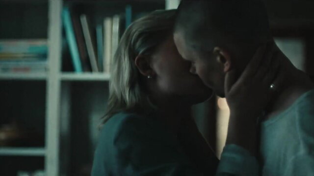 Ellen Dorrit Petersen kissing man passionately in Wisting S1E7