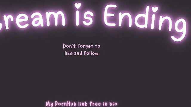 Amizukii neon pink Cream is Ending camgirl tease, like & follow