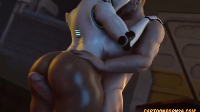 Big booty ebony in tight bodysuit rides muscular guy from behind