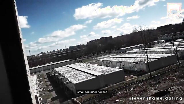 Danka Diamond shipping container houses outdoor scene