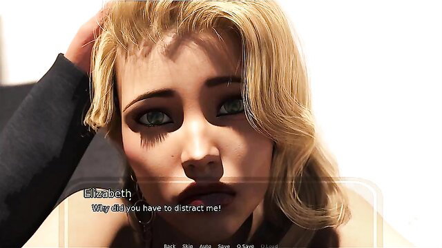 Blonde Elizabeth pouts upset in closeup, distraught expression