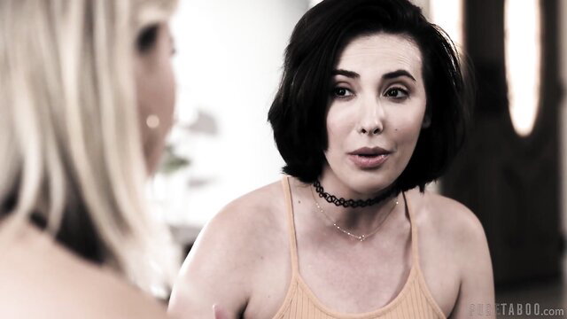 PureTaboo Inheritance: Busty Asian MILF in tank top chats intimately