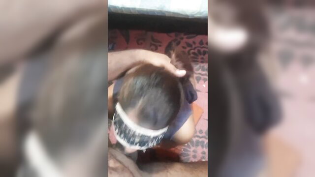 Homemade Sri Lankan wife akka deepthroat face fuck blowjob