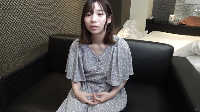 Cute Japanese nursery teacher in floral dress, big clit preview