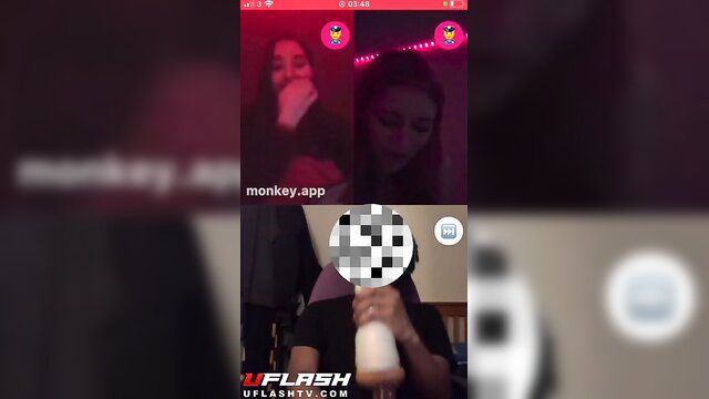 Hot Asian girls flashing tits on Monkey app video chat compilation