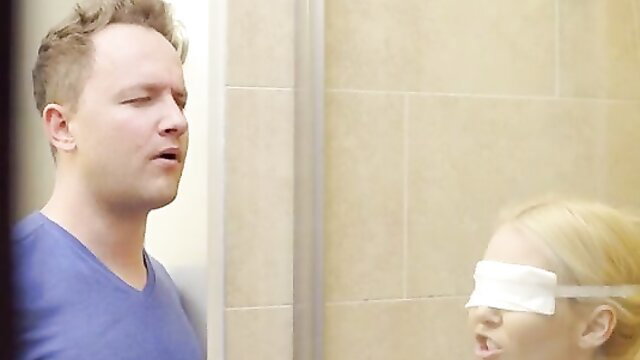Aaliyah Love blindfolded in shower as son watches hungrily