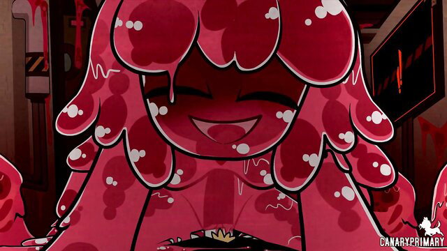 CanaryPrimary's pink slime girl smiling seductively in containment breach scene
