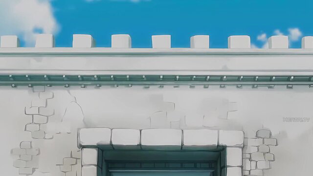 Seikon no Aria Ep.1 anime hentai castle gate entrance scene