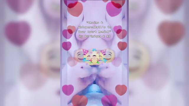 QT Valvette Fluxxx in pink heart-themed Chains & Whispers adult remix