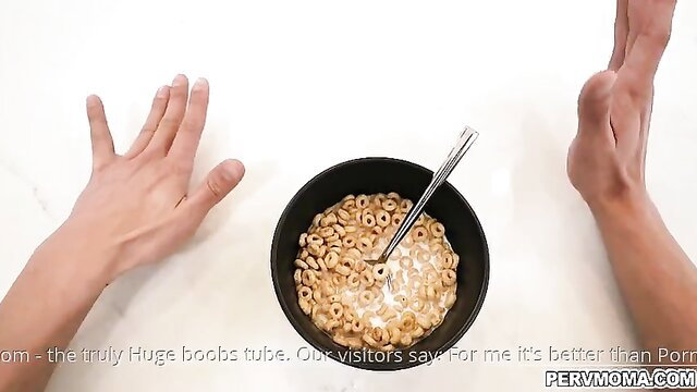 Woman's hands frame cereal bowl in teasing thumbnail