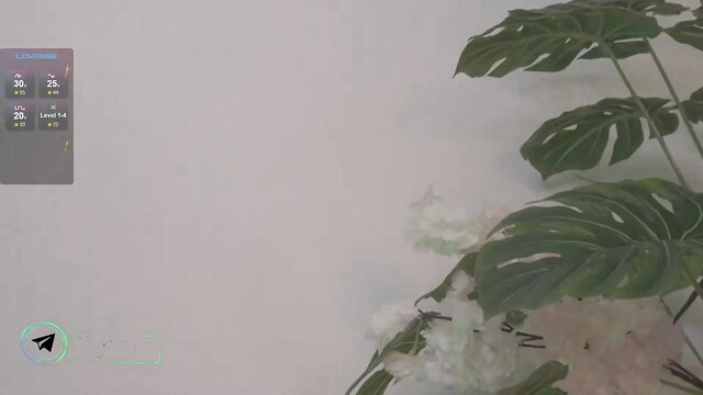 Nicdani_1 in steamy indoor setup with plants and weather overlay