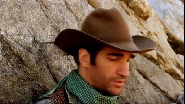 Rhaechyl Walker cowboy hat closeup Death Rides at Sunrise nude scene