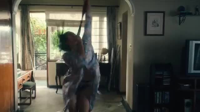 Wamiqa Gabbi hot upside down pose in sheer dress sex scene