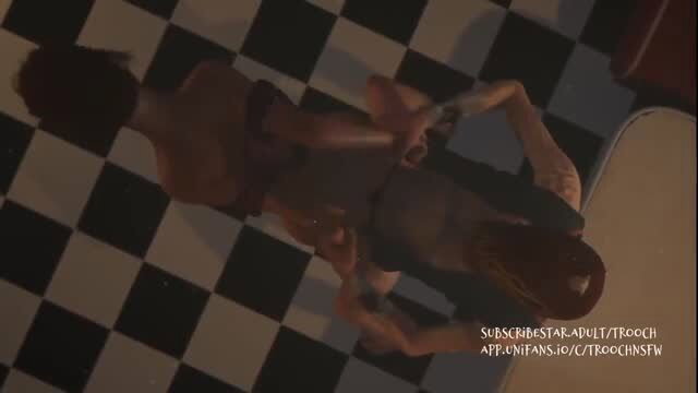 Top-down view of black woman bent over diner counter in sexy uniform