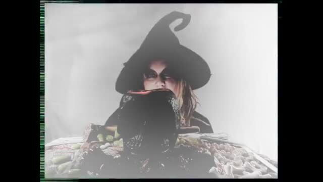 Campsissyboi witch in hat eats from bowl in Become a Pig 4 Life Piggie JOI