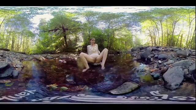 Carmen December nude in forest stream, Yanks VR amateur solo