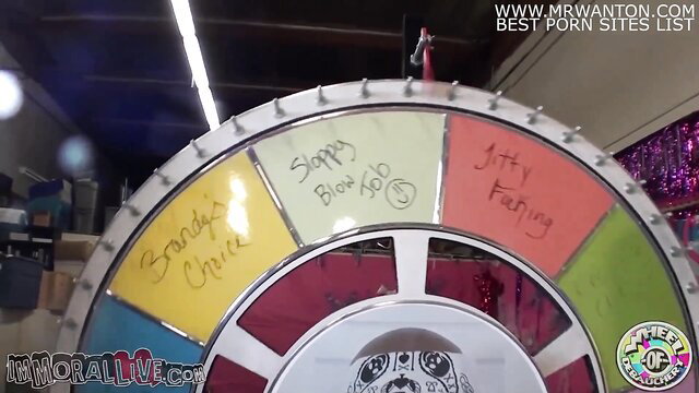 Honky Kong wheel of sex acts with massive monster boobs MILF