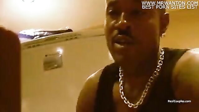 Black man closeup in homemade BBC interracial porn thumbnail