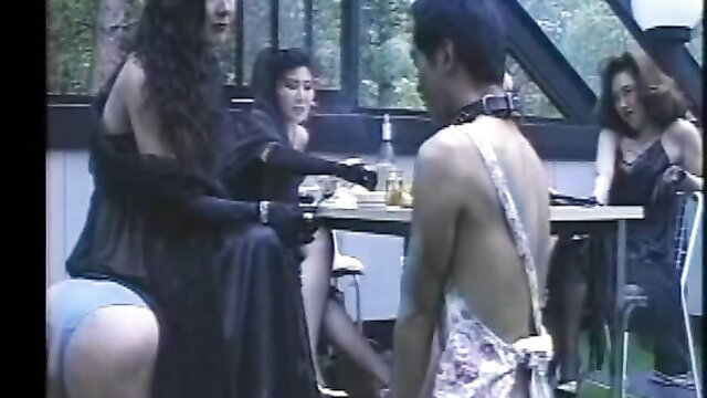 Japanese femdom women dominate collared sub in Kitagawa Playgirl Mazobideo