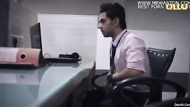 Indian office man in shirt tie at desk, xHamster amateur porn thumbnail