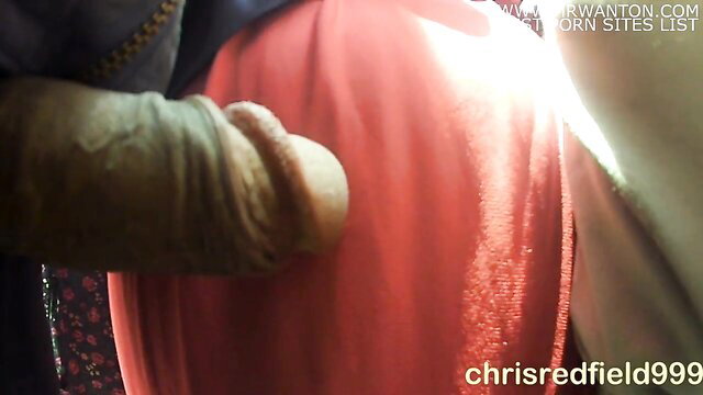 Milf in red dress being touched