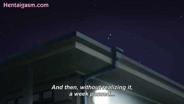 Kemonokko Tsuushin 2 hentai night sky rooftop scene subbed