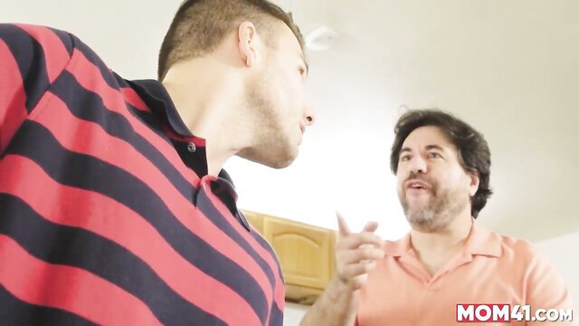 Horny blonde stepmom argues with fit stepson in hot taboo fantasy