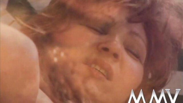 Filthy granny gets messy facial cumshot while cleaning up MMV Films