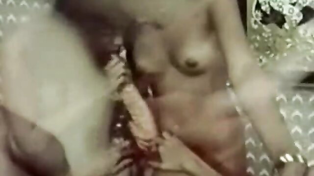 Petite Asian lesbians licking pussies in classic Expo Film XXX