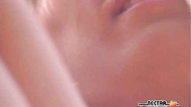 Nicole Sheridan closeup lips, blonde cheating with pool boy