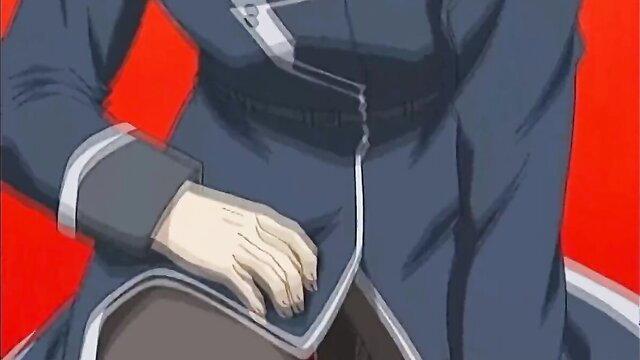 Princess Angelica hentai anime girl in sexy navy uniform closeup hand grip