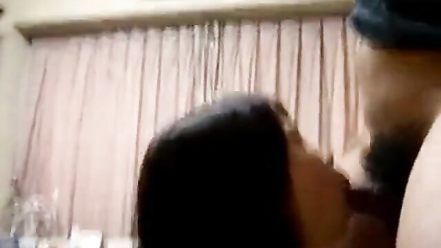 Japanese amateur Mika kneels for first adult video blowjob closeup