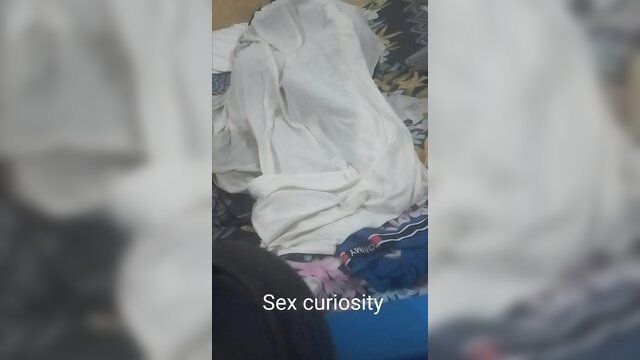 Clothes piled on bed in hot ex sex visit amateur scene
