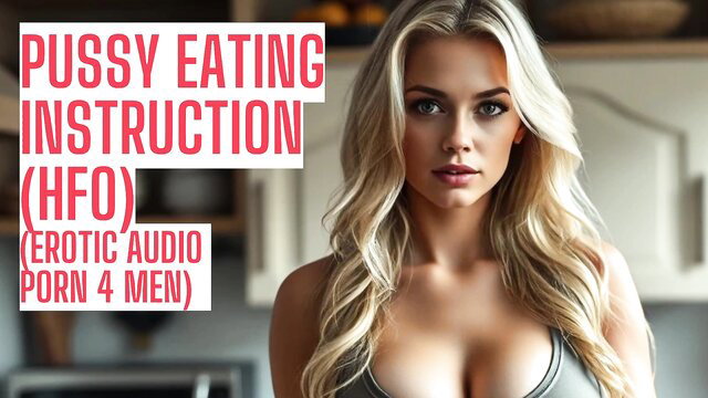 Blonde bombshell in tight top gives pussy eating instructions HFO erotic audio